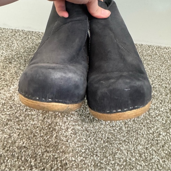 Dansko Maria Leather Milled Nubuck Ankle Boots Grey Black Western Fall Boho - Picture 4 of 11